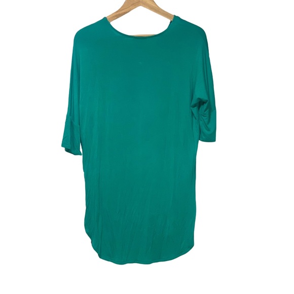 New Sequin Hearts Oversized Turquoise Top - Picture 2 of 4